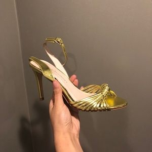 Metallic Gold Knotted Sandal by Chinese Laundry